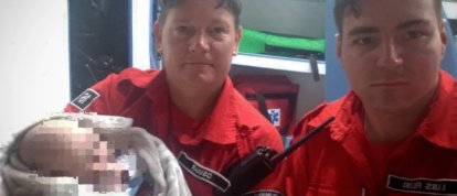 Bombeiros salvam bebê de 33 dias após engasgamento 