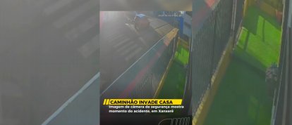 VÍDEO: Imagem de uma câmera de segurança registra momento do acidente envolvendo um caminhão caçamba em Xanxerê