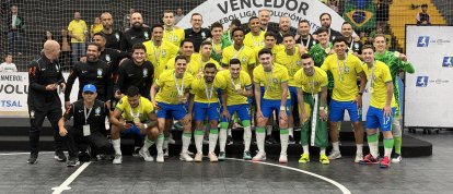 Brasil vence a Venezuela em Xanxerê e conquista o título da Liga Evolución de Futsal