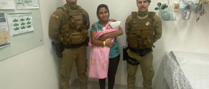 Policiais Militares salvam recém-nascido engasgado em Chapecó 