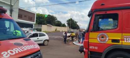 Mulher e criança ficam feridos após acidente de trânsito registrado em Abelardo Luz