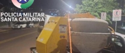 Polícia Militar recupera betoneira furtada e prende envolvidos em Xanxerê