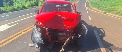 VÍDEO: Colisão entre dois veículos na SC-157 deixa criança morta e três feridos em Quilombo