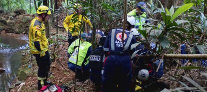 Homem fica ferido após queda de até 20 metros em pedreira de Xanxerê