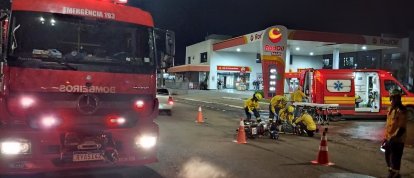 Motociclista sofre fratura exposta após colisão com carro em Xanxerê