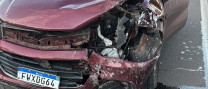 VÍDEO: motorista relata momentos de tensão após carro ser atingido por mureta em acidente na BR-282
