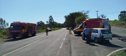 Colisão entre dois carros deixa duas mulheres feridas na SC-157, no Oeste