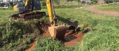 Limpeza do Rio Xanxerê é reforçada para melhorar escoamento e reduzir riscos de alagamentos