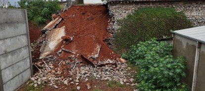 VÍDEO: Chuva causa alagamentos, danifica estradas e provoca desabamento de muro em Xanxerê