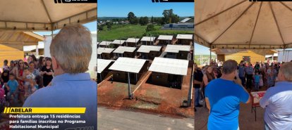 VÍDEO: Prefeitura entrega 15 residências para famílias inscritas no Programa Habitacional Municipal