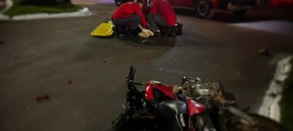 Motociclista fica ferido em acidente registrado no Centro de município do Oeste 