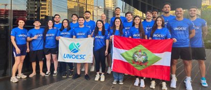 Unoesc representa Santa Catarina nos Jogos Universitários Brasileiros em Goiás