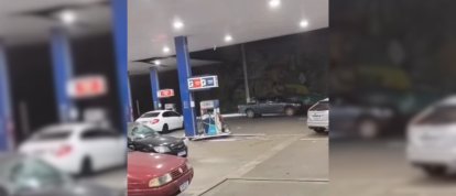 VÍDEO: O temporal que atingiu Chapecó provocou estragos e assustou quem estava no Posto, localizado no trevo do elevado