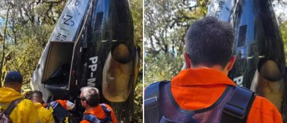 Motores do helicóptero que caiu e matou cantor Rick são retirados de área de acidente em Urubici