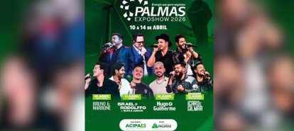 Palmas ExpoShow 2026 terá shows nacionais e programação de quatro dias