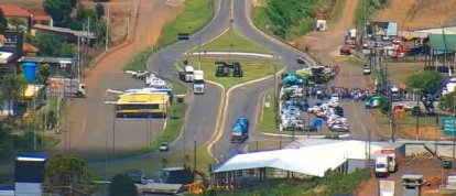 Câmera exclusiva do Canal Ideal mostra ao vivo manifestação do trevo da Femi, em Xanxerê 