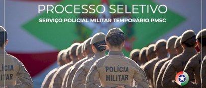 Inscrições abertas para o processo seletivo de policial militar temporário da PMSC