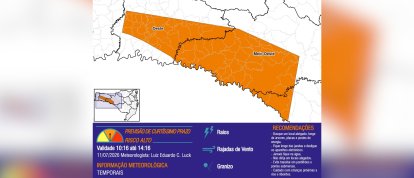 Defesa Civil emite alerta para temporais em três regiões de Santa Catarina